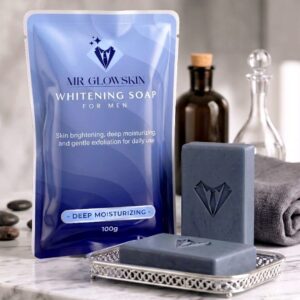 mr glowskin whitening soap for men – deep moisturizing & skin brightening soap 100g
